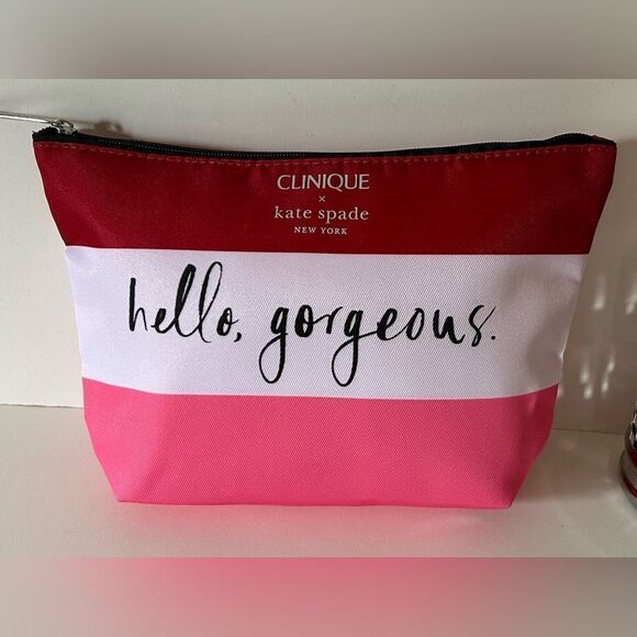 Clinique Kate spade pink striped bag makeup cosmetic
Bag - Picture 5 of 5